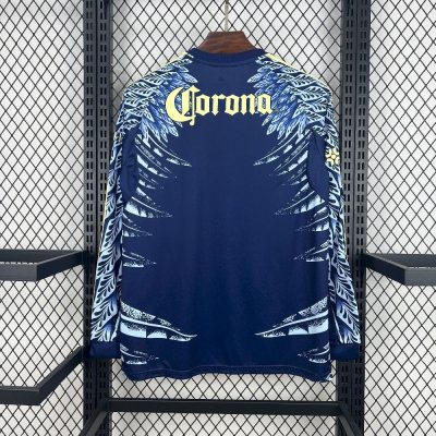 Alternative view of Club America Soccer Jersey Away Long Sleeve Custom Shirt 2025/26