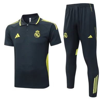Real Madrid Training Kit (Polo+Pants) Gray 2025/26