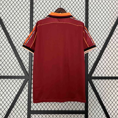 Alternative view of Roma Retro Soccer Jersey Home Custom Shirt 1998/99