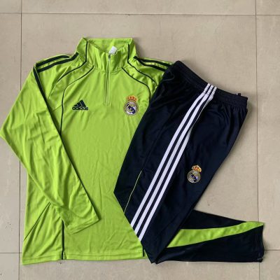 Kids Real Madrid Training Kit (Sweatshirt+Pants) Green 2025/26