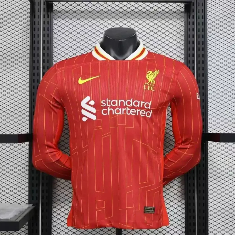 Liverpool Football Jersey Home Long Sleeve Shirt 2024/25