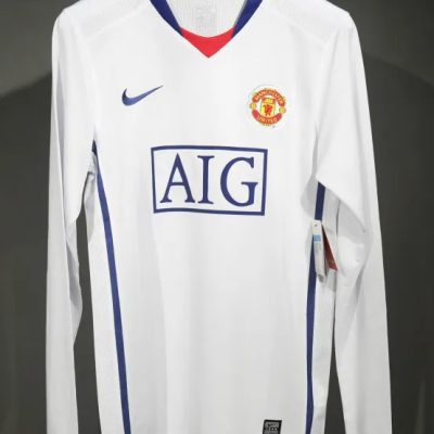 Manchester United Retro  Away Long Sleeve Football Jersey Shirt 2008/09