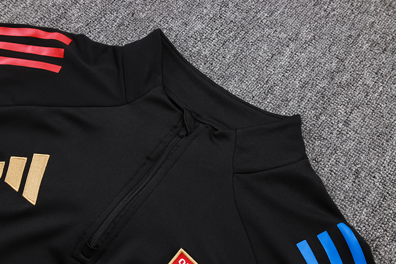 Olympique Lyonnais Training Kit (Sweatshirt+Pants) Black 2025/26 - Image 3