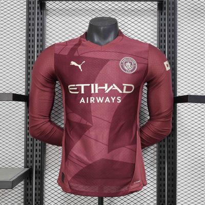 Manchester City Third Away Long Sleeve Football Jersey Shirt 2024/25