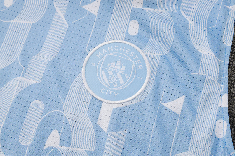 Manchester City Sleeveless Training Jersey Kit Light Blue 2025/26 - Image 3