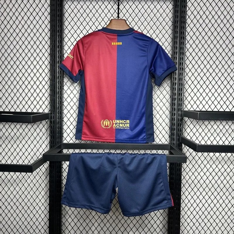 Barcelona Home Soccer Kids Kit Jersey+Shorts 2024/25 - Spotify Logo Without Text - Image 6