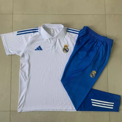 Real Madrid Training Kit (Polo+Pants) White 2025/26