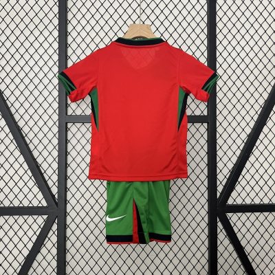 Alternative view of Portugal Home Football Uniform Kids Kit Jersey+Shorts EURO 2024