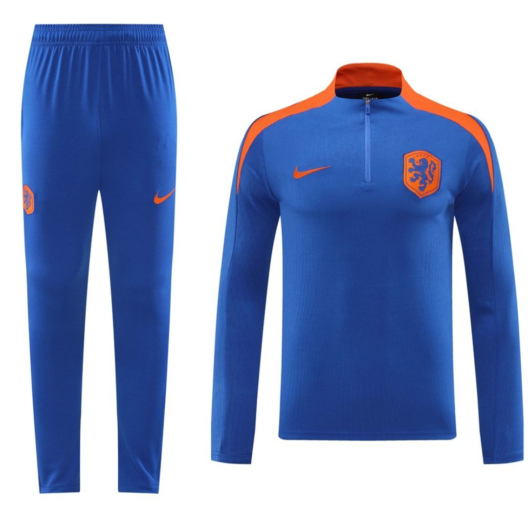 Netherlands Zipper Sweat Kit (Top+Trouser) Blue 2024