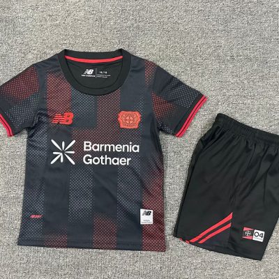 Bayer 04 Leverkusen Soccer Jersey Home Kids Kit Jersey+Shorts 2025/26