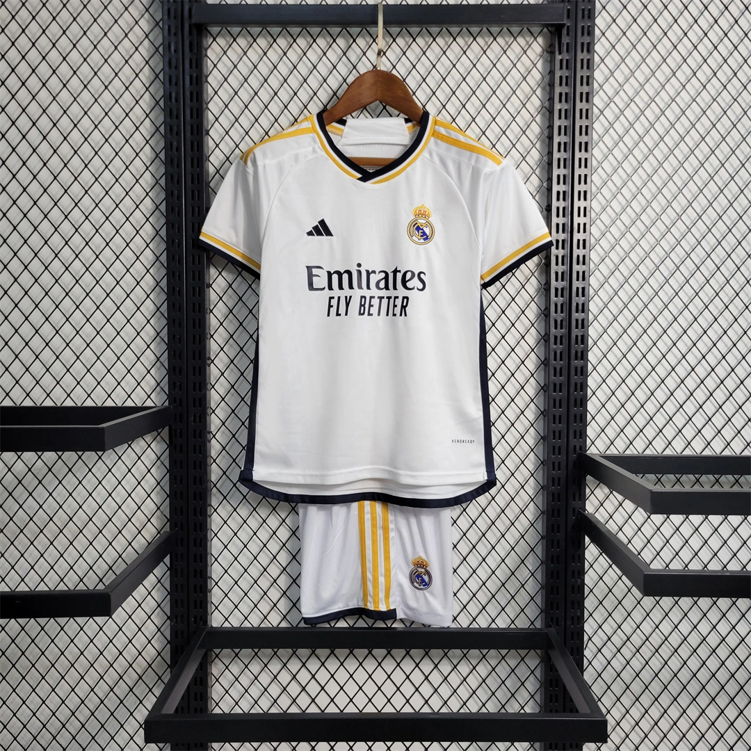 Real Madrid Soccer Jersey Home Kids Kit Jersey+Shorts 2023/24