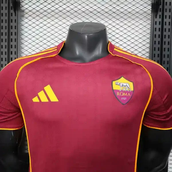 Roma Soccer Jersey Home Shirt 2025/26 - Image 3