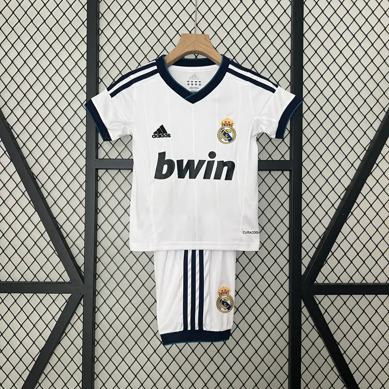 Real Madrid Retro Jersey Home Kids Kit Jersey+Shorts 2012/13