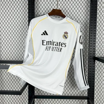 Real Madrid Soccer Jersey Home Custom Long Sleeves Shirt 2025/26