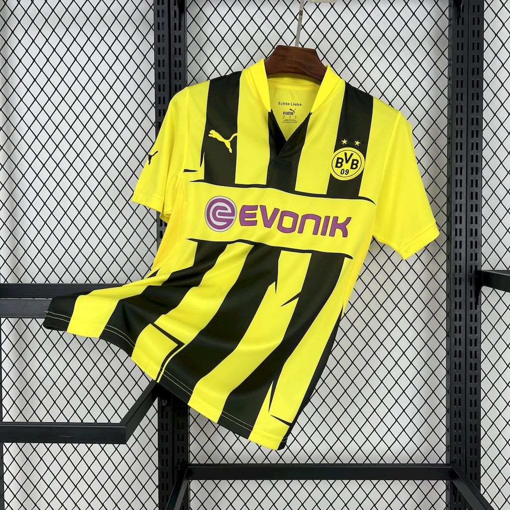 Borussia Dortmund Retro Jersey Home Soccer Shirt 2012-13