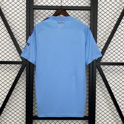 Alternative view of Manchester City Retro Football Jersey Home Shirt 2019/20