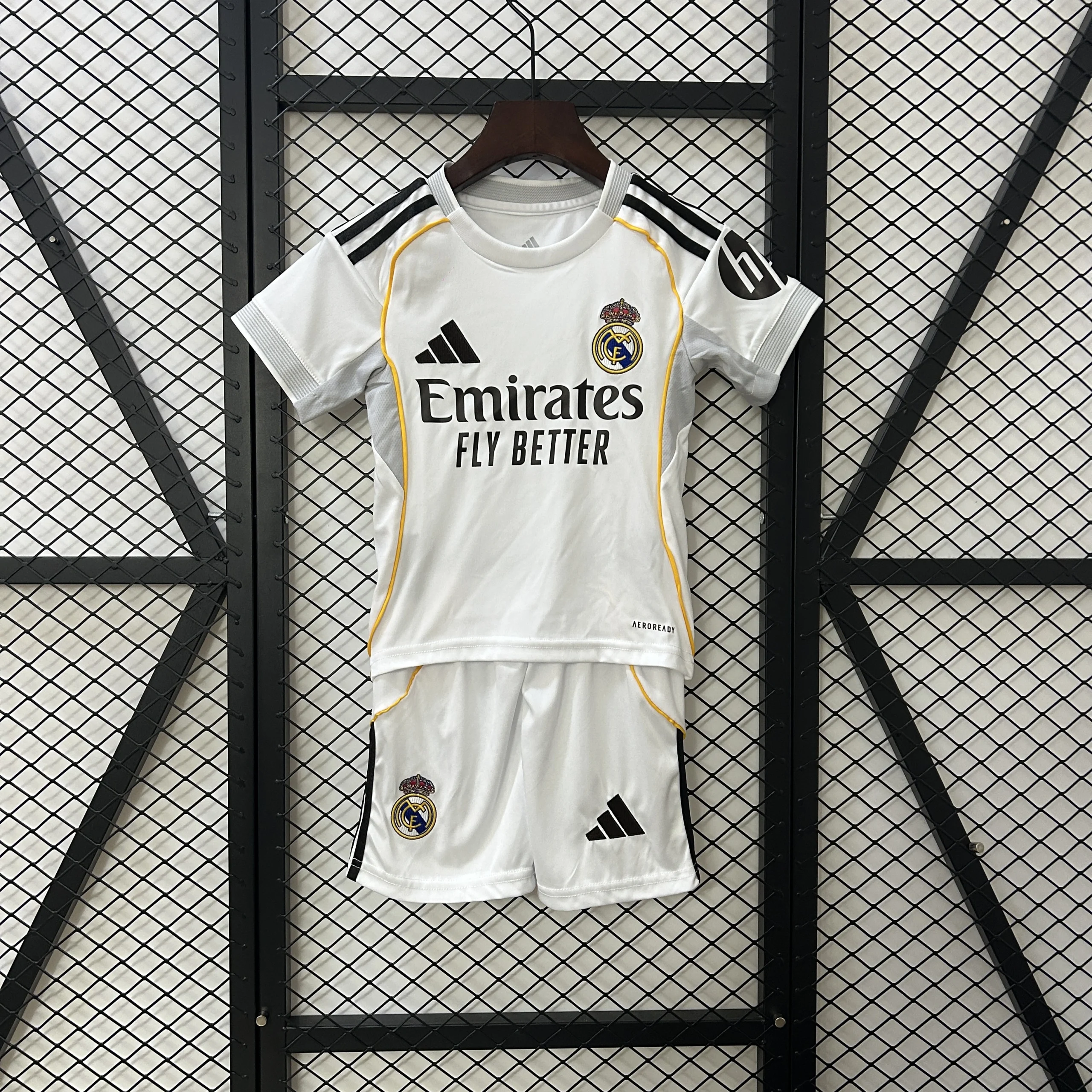 Real Madrid Soccer Jersey Home Kids Kit Jersey+Shorts 2025/26