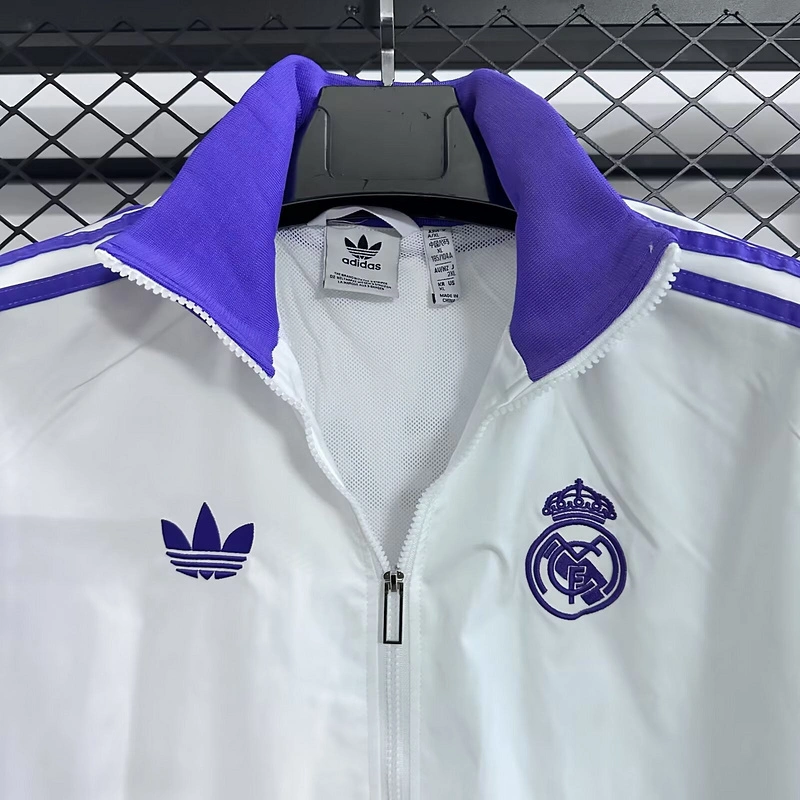 Real Madrid Windbreaker Jacket White 2025-26 - Image 3