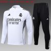 Kids Real Madrid Training Kit (Sweatshirt+Pants) White 2025/26