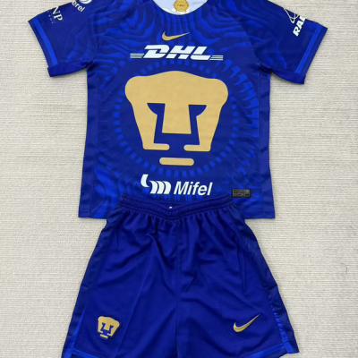 Pumas UNAM Soccer Jersey Away Kids Kit Jersey+Shorts 2025-26
