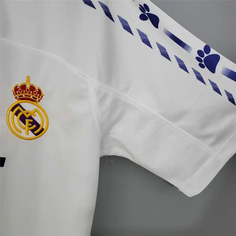 Real Madrid Retro Jersey Home Custom Soccer Shirt 1996-97 - Image 3