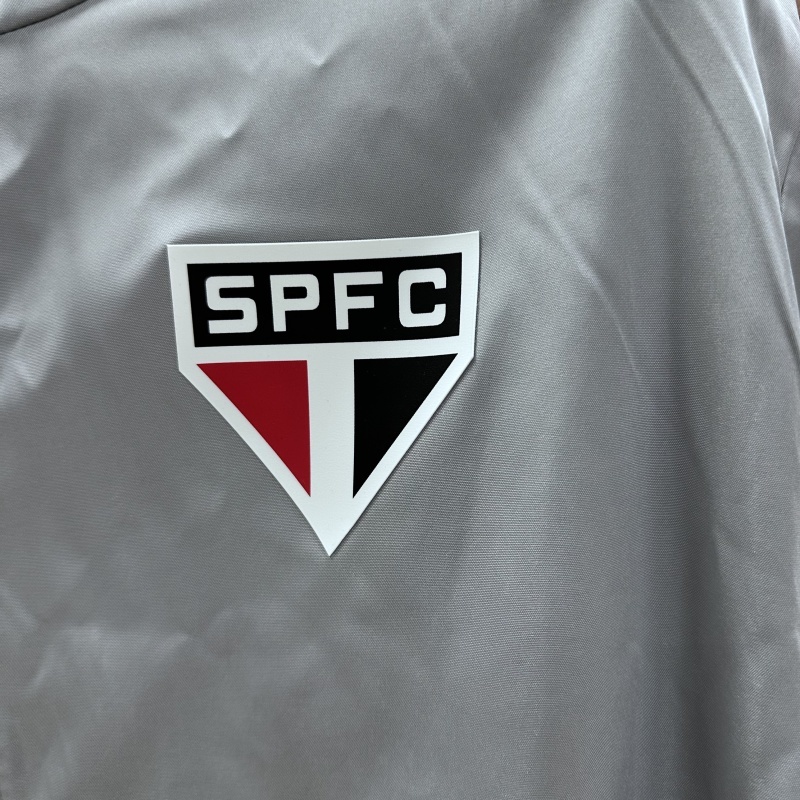 Sao Paulo FC Windbreaker Jacket Black Gray 2025 - Image 4