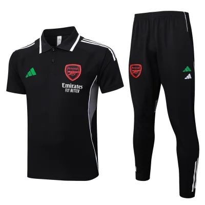 Arsenal Training Kit (Polo+Pants) Black 2025/26