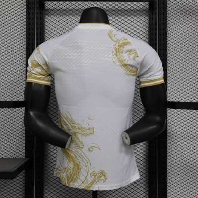 Alternative view of Real Madrid Soccer Jersey Golden Dragon White Special Edition Shirt 2024/25