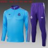 Kids Real Madrid Training Kit (Sweatshirt+Pants) Light Blue 2025/26