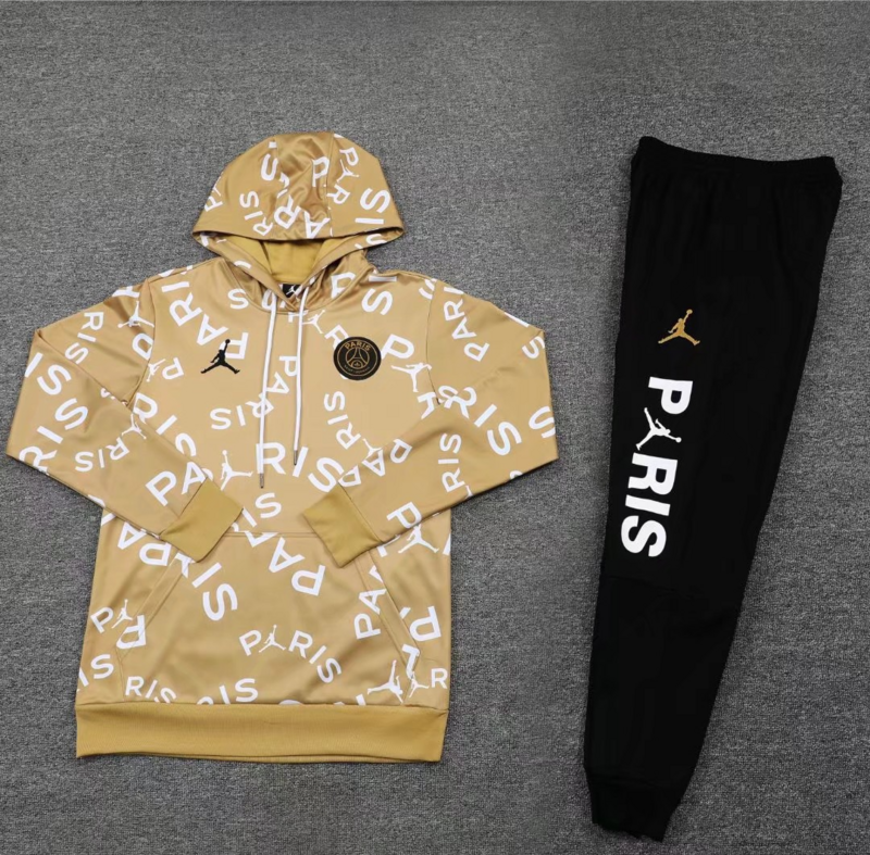 PSG Technical Hoodie Training Kit (Sweatshirt+Pants) Gold 2025/26 - Image 3