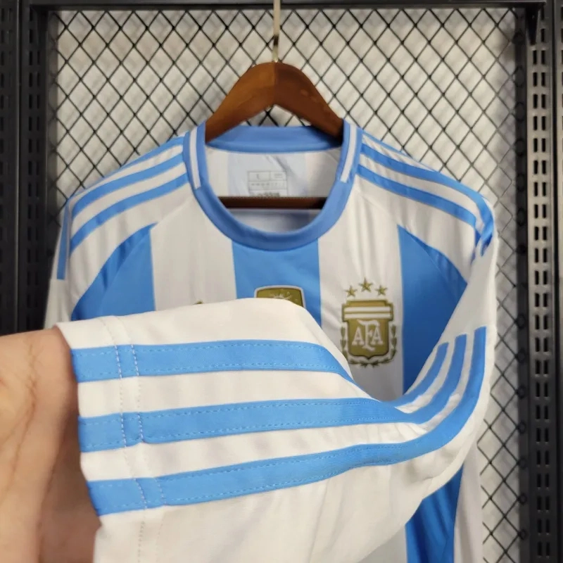 Argentina Soccer Jersey Home Custom Long Sleeve Shirt 2024 - Image 4