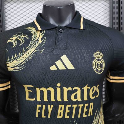 Alternative view of Real Madrid Soccer Jersey Golden Dragon Special Edition Shirt 2024/25