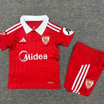 Sevilla FC Soccer Jersey Away Kids Kit Jersey+Shorts 2025/26