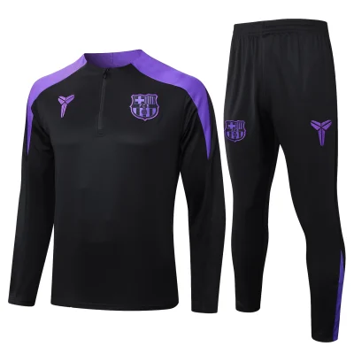 Barcelona Training Kit (Sweatshirt+Pants) Black&Purple 2025/26