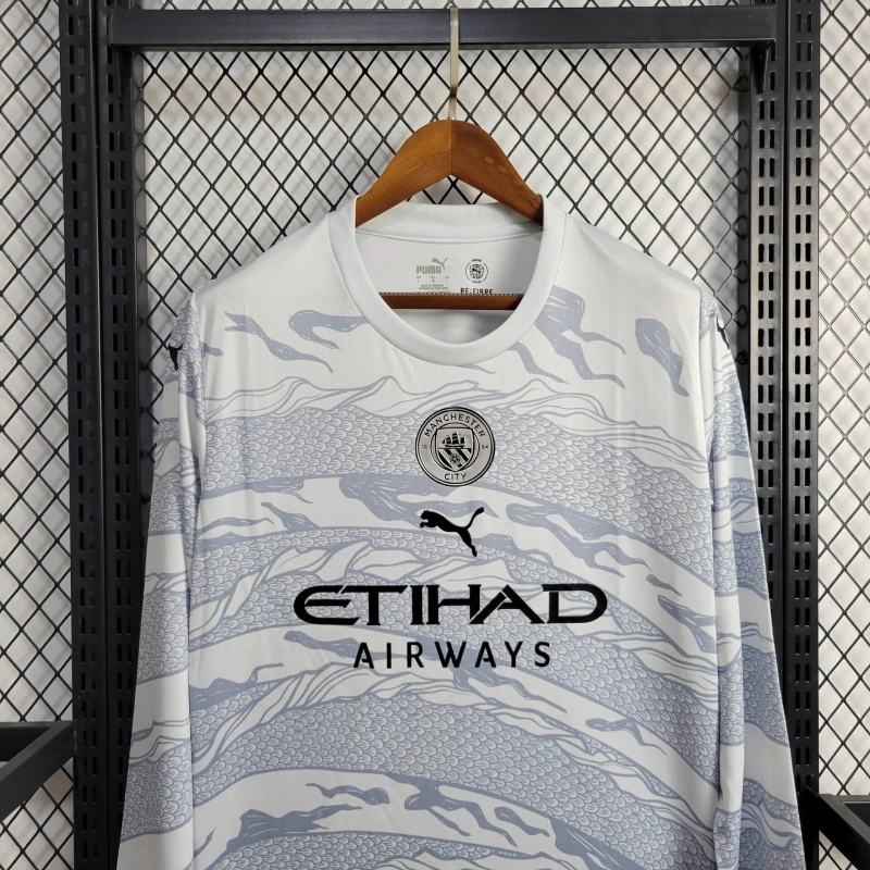 Manchester City Dragon Special Edition Long Sleeve Football Jersey Shirt 2024/25 - Image 2