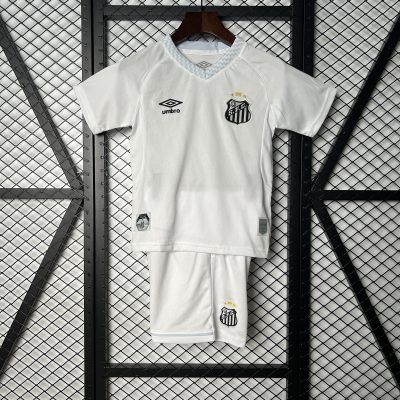 Santos FC Soccer Jersey Home Kids Kit Jersey+Shorts 2025