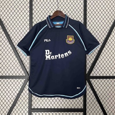 West Ham United Retro Football Jersey Third Away Custom Shirt 1999/01