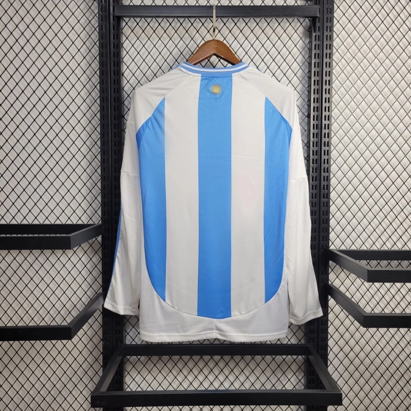 Argentina Soccer Jersey Home Custom Long Sleeve Shirt 2024 - Image 2
