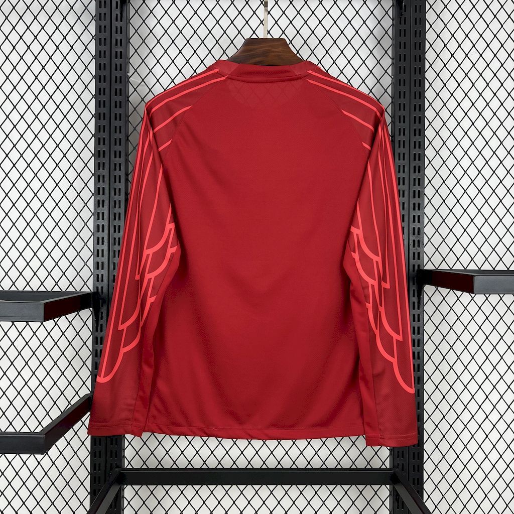 PSG Soccer Jersey Red Custom Long Sleeve Shirt 2025/26 - Image 2