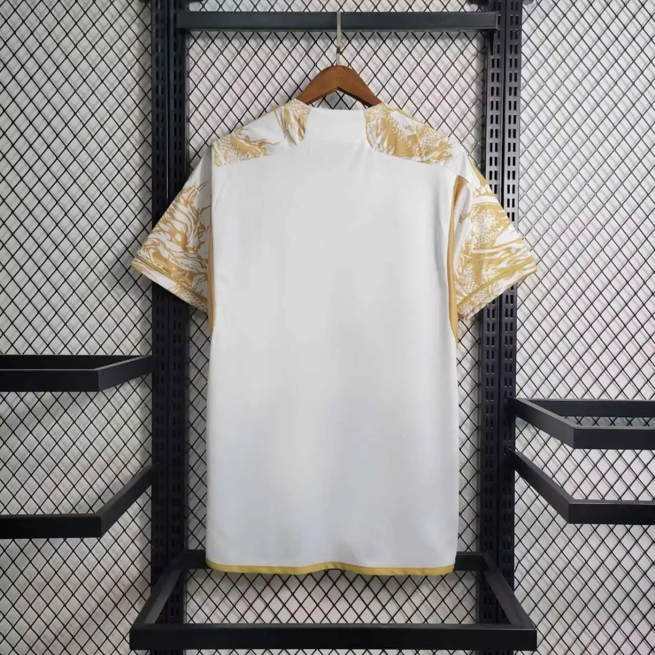 Real Madrid Soccer Jersey Golden & White Custom Shirt 2023/24 - Image 2