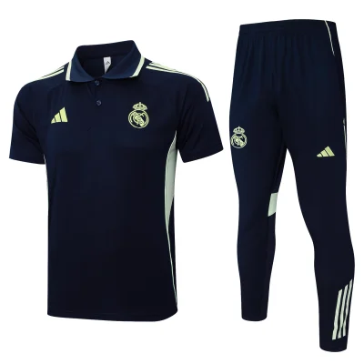 Real Madrid Training Kit (Polo+Pants) Cyan 2025/26
