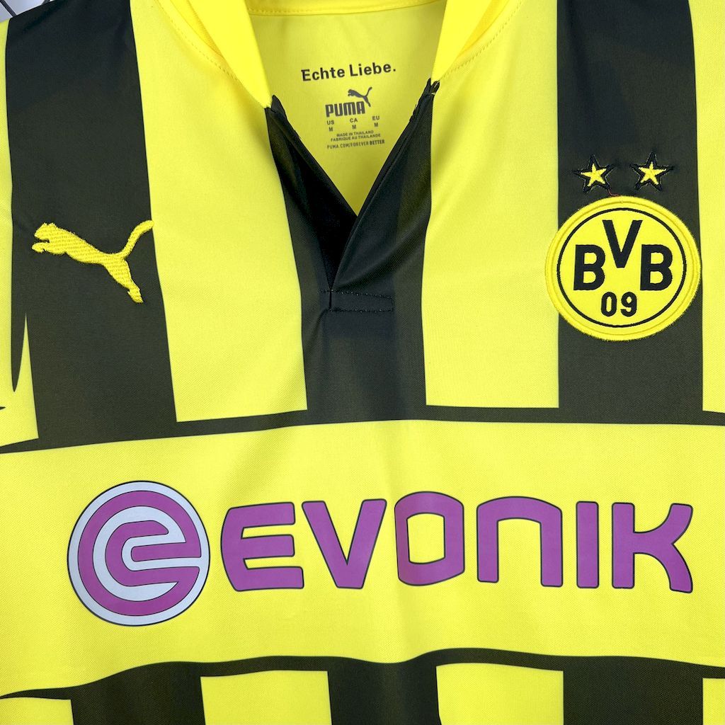 Borussia Dortmund Retro Jersey Home Soccer Shirt 2012-13 - Image 5