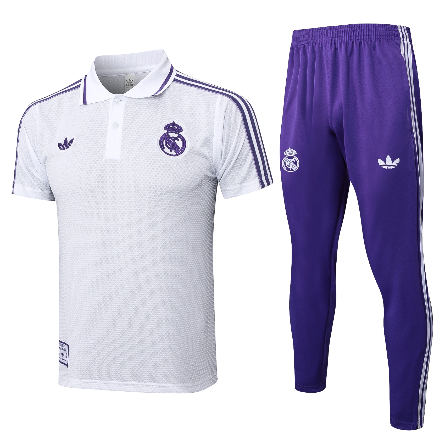 Real Madrid Training Kit (Polo+Pants) White 2025/26