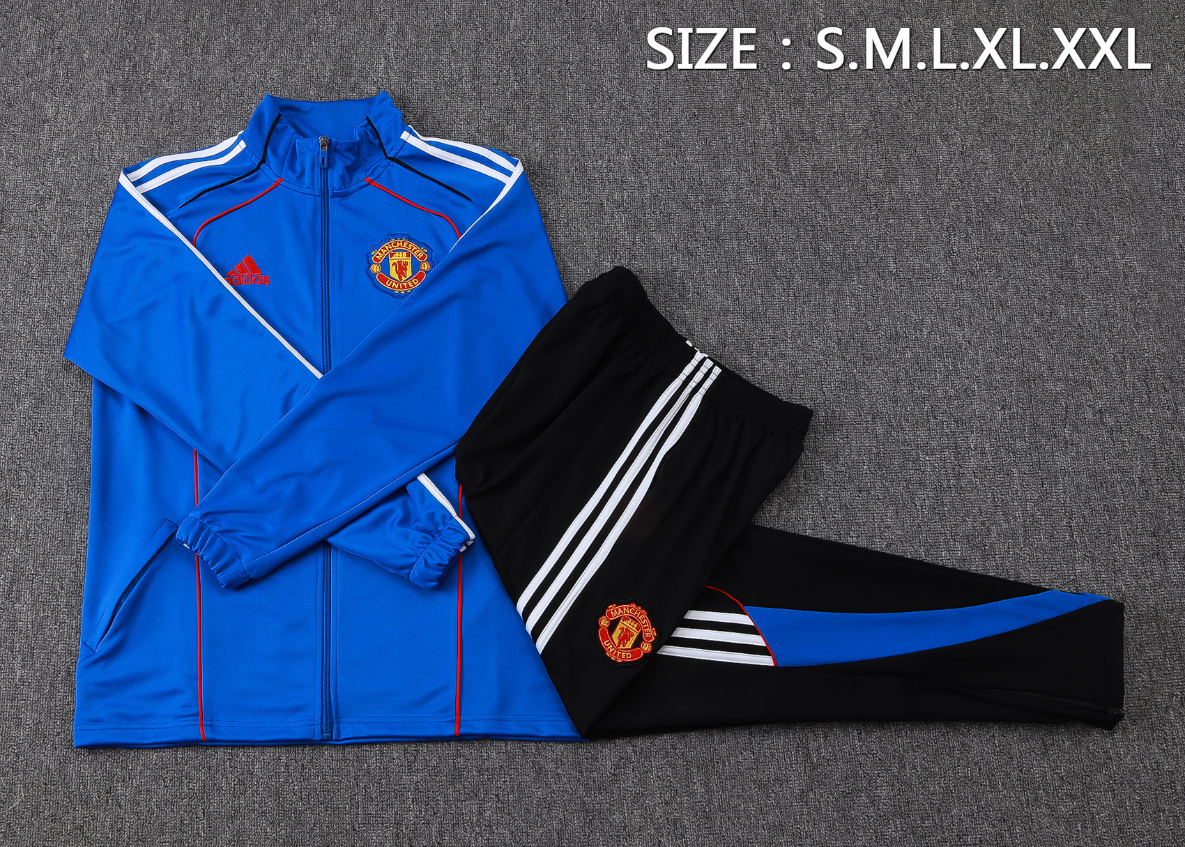 Manchester United Training Kit (Jacket+Pants) Blue 2025/26 - Image 4