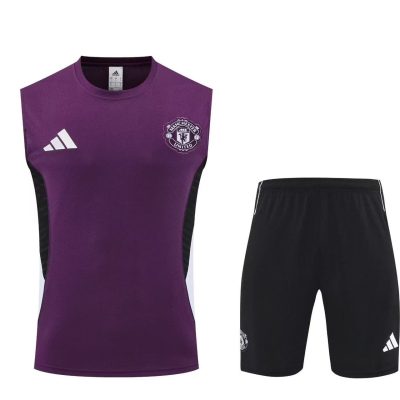 Manchester United Sleeveless Training Kit Purple 2025/26