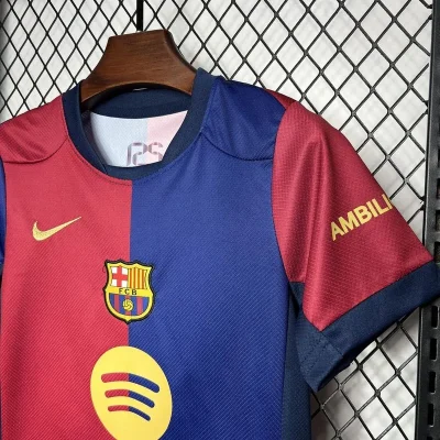 Alternative view of Barcelona Home Soccer Kids Kit Jersey+Shorts 2024/25 - Spotify Logo Without Text