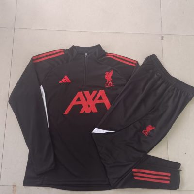 Alternative view of Kids Liverpool Training Kit (Sweatshirt+Pants) Black 2025/26