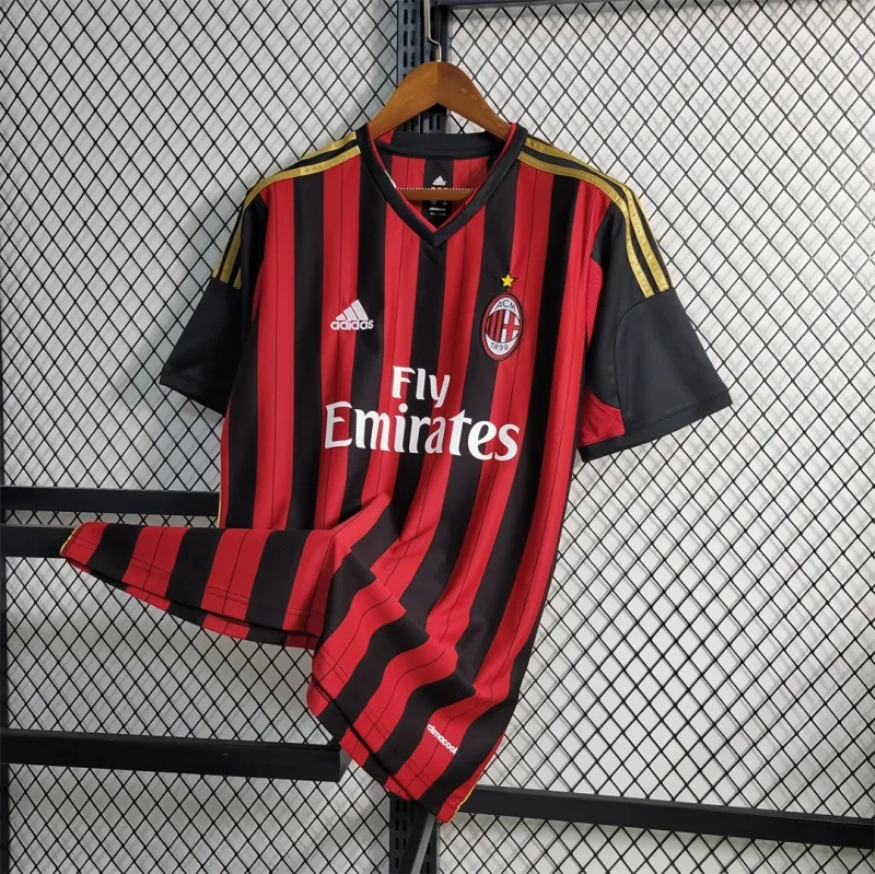 Kaká #22 AC Milan Retro Soccer Jersey Home Shirt 2013/14 - Image 4