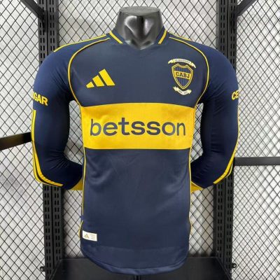 Boca Juniors Soccer Jersey Home Long Sleeve Shirt 2025/26