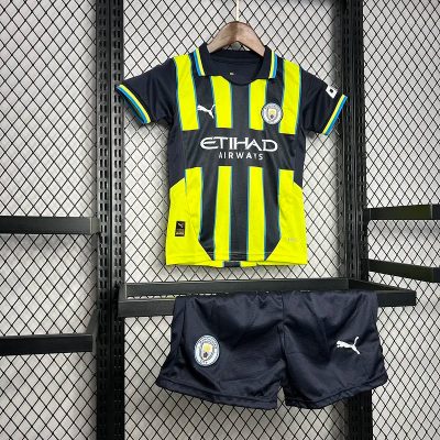 Manchester City Away Kids Kit Jersey+Shorts 2024/25